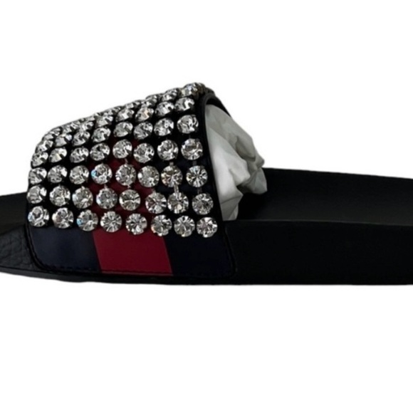 NWT Gucci Crystal Embellished Slides - Picture 6 of 7